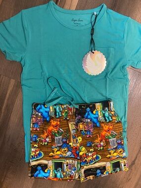Sugar Swan bamboo daywear short set NWT 7/8  Kids Matching Set